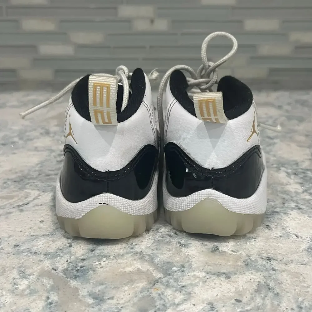 Nike Jordan 11 Retro Toddler Boy's 5.5 White Black Sneaker Shoes 378040-170